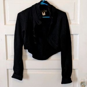 Black crop sweater